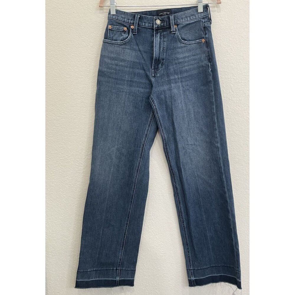 Lucky Brand jeans 2 Boot Cut‎ Women's Size 2/26 Blue Boho Raw Hem